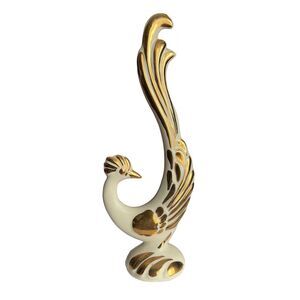 Vtg Bird-Rooster/Pheasant Sculpture Ceramic Porcelain Hand‎ Painted Decorative